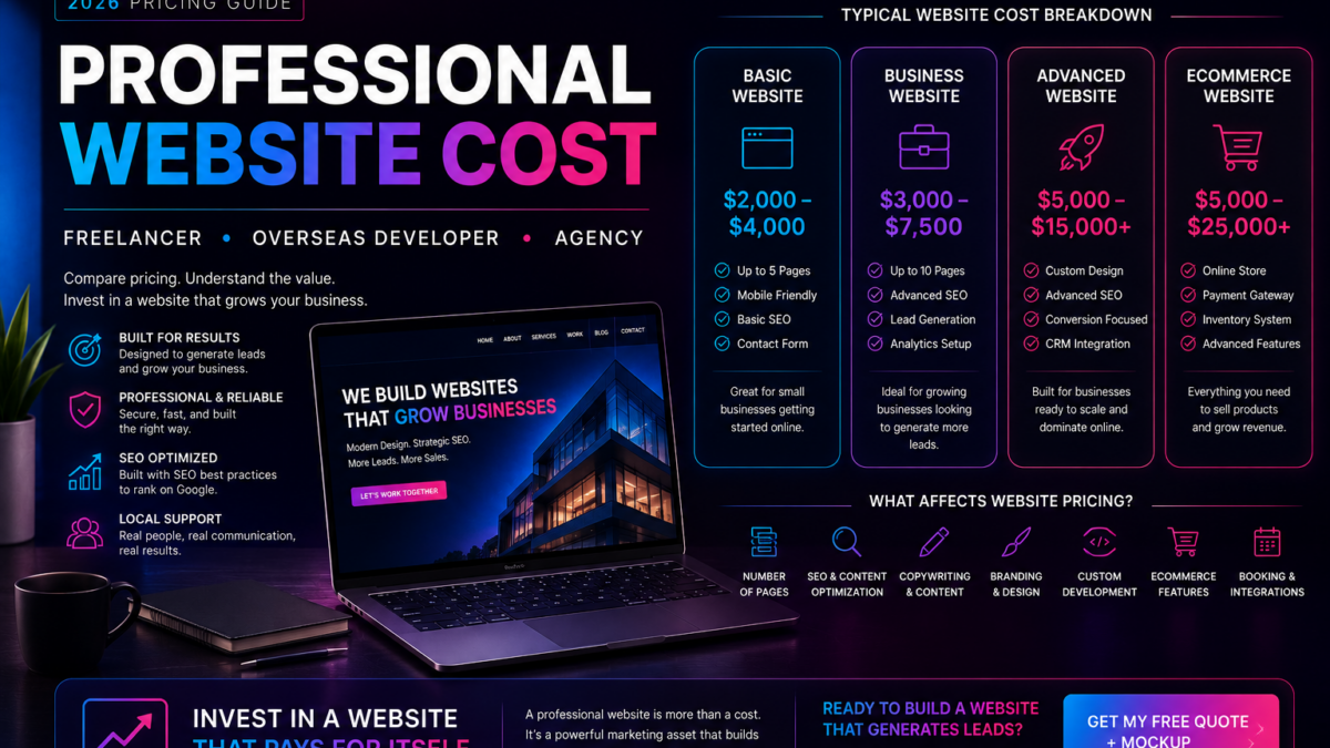 How Much Does a Professional Website Cost in 2026? (And Why Cheap Websites Usually Cost More)