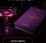 Cocktail and menu