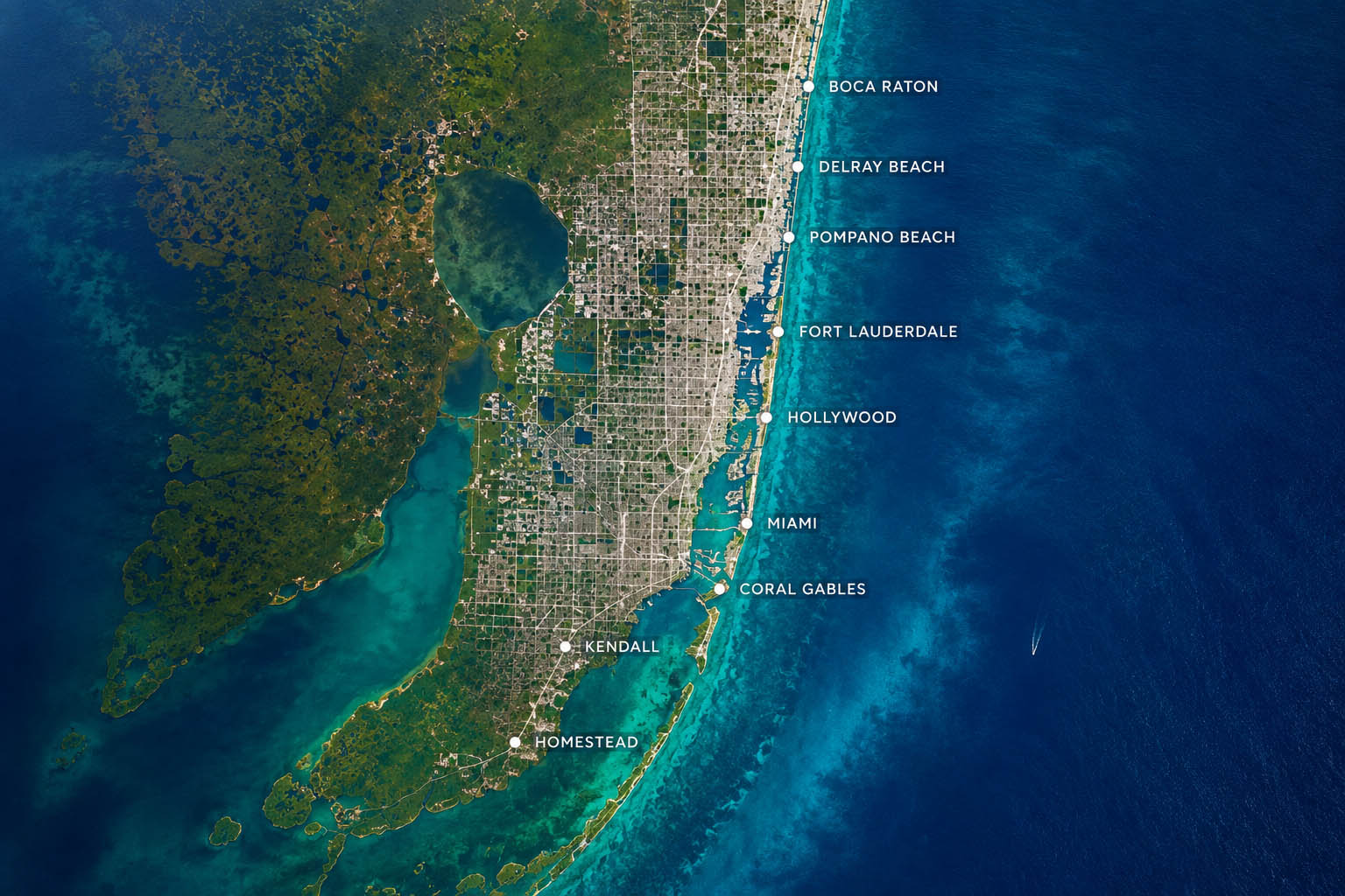 High-end South Florida residential pool service area