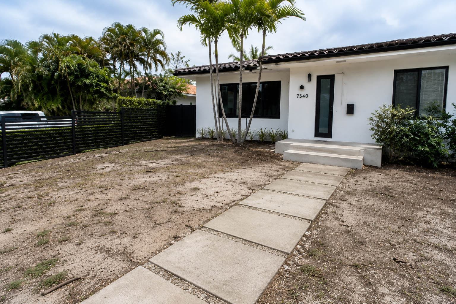 Before landscaping project